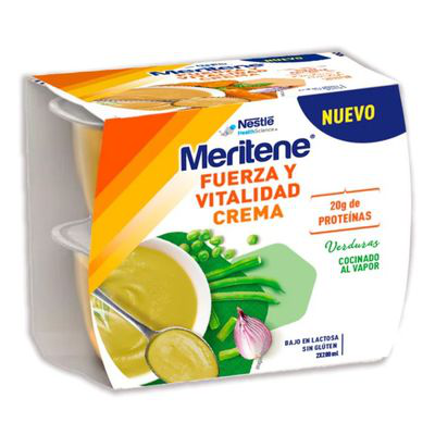 MERITENE FUERZA Y VITALIDAD CREMA VERDURAS 2 TARROS