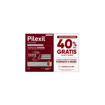 PILEXIL ANTICAIDA CAIDA OCASIONAL TRIPL3  DUPLO 60 + 60 CAPSULAS