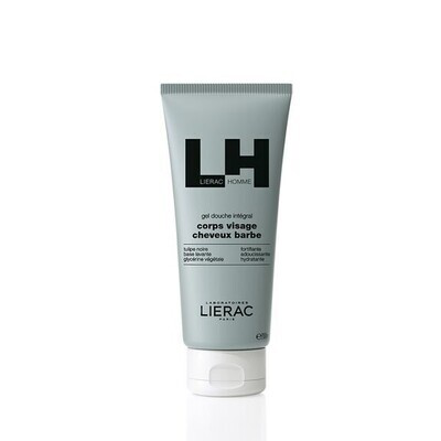 LIERAC HOMME GEL DOUCHE 4 EN 1 ROSTRO CUERPO CABELLO BARBA 200ML
