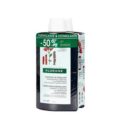 KLORANE CAPILAR CHAMPU QUININA DUPLO 400ML