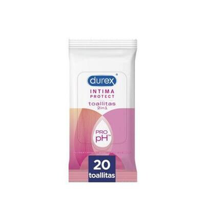 DUREX INTIMA PROTECT TOALLITAS INTIMAS 20 TOALLITAS