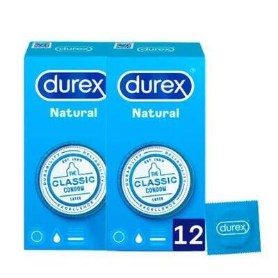 DUREX PRESERVATIVOS NATURAL PLUS  2 X 12UN