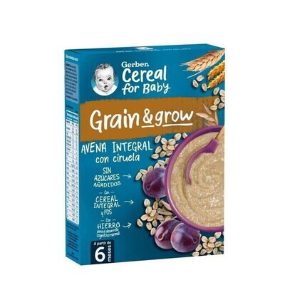 NESTLE GERBER AVENA CON CIRUELA 1 ESTUCHE 250 G