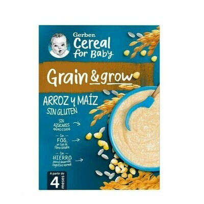 NESTLE GERBER MAIZ Y ARROZ SIN GLUTEN 1 ESTUCHE 250 G