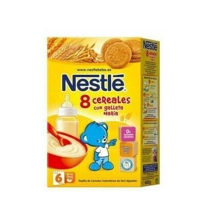 NESTLE PAPILLA 8 CEREALES GALLETA MARIA 1 ENVASE 600 G