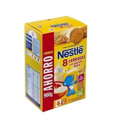 NESTLE PAPILLA 8 CEREALES GALLETA MARIA 2 ENVASES 900 G