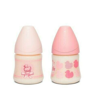 SUAVINEX BIBERON VINTAGE ANCHA ROSA 3P 150ML