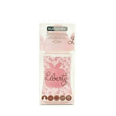 SUAVINEX BIBERON VINTAGE ANCHA ROSA 3P 270ML