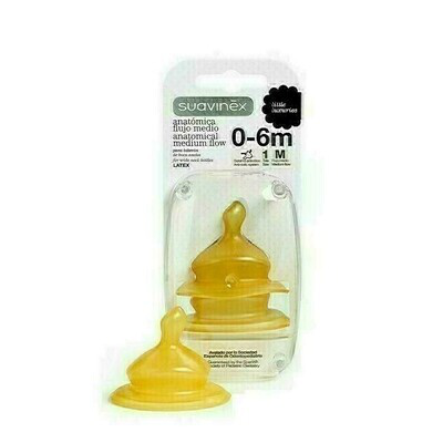 SUAVINEX TETINA LATEX ANAT ANCHA 2U T1M 0-6M