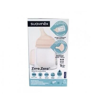 SUAVINEX BIBERON ZERO ZERO FLUJO A (ADAPTABLE) 180 ML