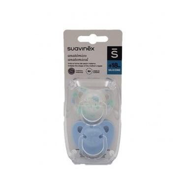 SUAVINEX CHUPETE SILICONA ANATOMICO CLASICO  18M 2 U