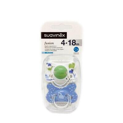 SUAVINEX CHUPETE SILICONA T FISIOLOGICA FUSION 4-18 M 2 U