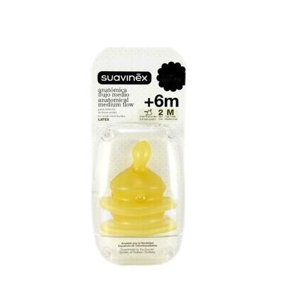 SUAVINEX TETINA LATEX ANAT ANCHA 2U T2M  6M
