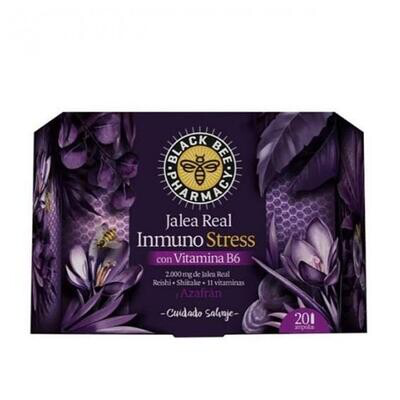 BLACK BEE PHARMACY JALEA REAL INMUNO STRESS 20 VIALES 10 ML