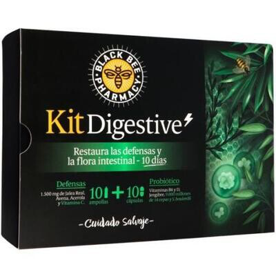 BLACK BEE PHARMACY VITAFLOR KIT DIGESTIVE 10 AMPOLLAS + 10 CAPSULAS