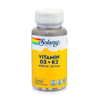 SOLARAY VITAMINA D3 Y K2 60 CAPSULAS