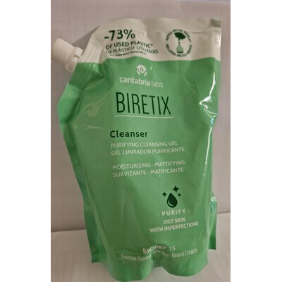 IFC BIRETIX CLEANSER GEL LIMPIADOR PURIFICANTE 1 ENVASE 400 ML REFILL