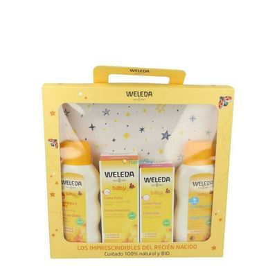 WELEDA SET REGALO BEBE CALENDULA (ACEITE, GEL CREMA PAÑAL Y CREMA FACIAL)