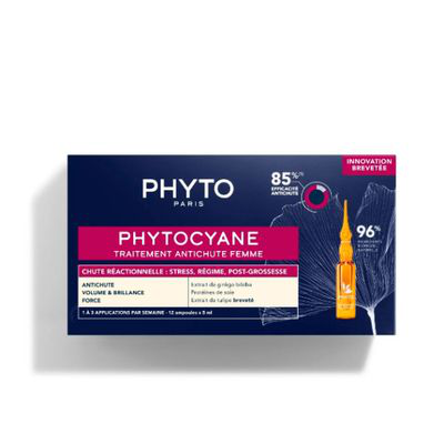 PHYTO PHYTOCYANE ANTICAIDA  PROGRESIVA MUJER 12 AMPOLLAS