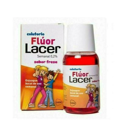 LACER COLUTORIO FLUOR SEMANAL 0,2 % FRESA 100 ML