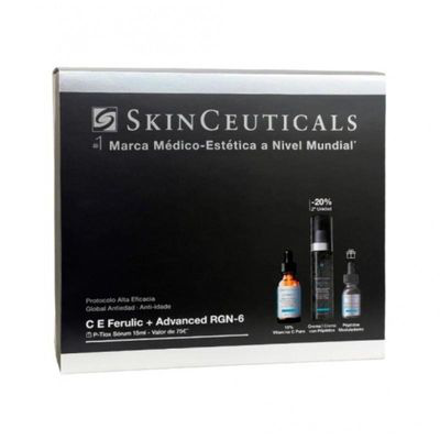 SKINCEUTICALS COFRE CE FERULIC 30ML   ADVANCED RGN-6 50ML   GIFT P-TIOX SERUM 15