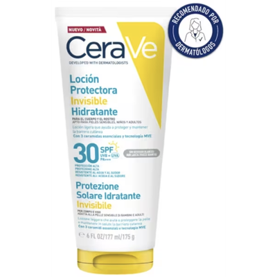 CERAVE SUN 30 SPF LOCION PROTECTORA INVISIBLE HIDRATANTE 177ML