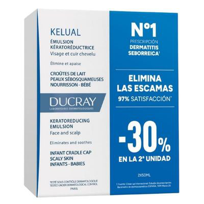 DUCRAY KELUAL EMULSION 2X50ML 30%PACK