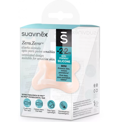 CHUPETE SILICONA FISIOLOGICO SUAVINEX SX PRO ZERO-ZERO -2 -2meses