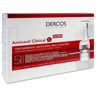 DERCOS AMINEXIL CLINICAL 5 MUJER 6 ML 21 MONODOSIS