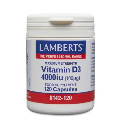 LAMBERTS VITAMINA D3 4000 UI 120 CAPSULAS