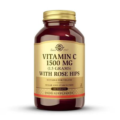 SOLGAR VITAMINA C 1500 CON ESCARAMUJO 90 CPS