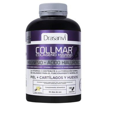 COLLMAR MAGNESIO + ACIDO HIALURONICO 180 COMPRIMIDOS MASTICABLES VAINILLA
