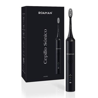 ROAMAN CEPILLO DENTAL SONICO T3S 1 UNIDAD COLOR NEGRO + 2 RECAMBIOS