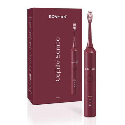 ROAMAN CEPILLO DENTAL SONICO T3S 1 UNIDAD COLOR VINO + 2 RECAMBIOS