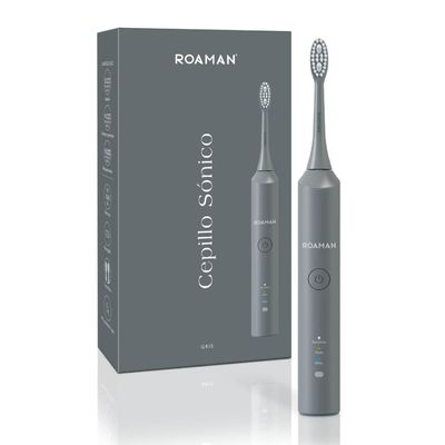 ROAMAN CEPILLO DENTAL SONICO T3S 1 UNIDAD COLOR GRIS+2 RECAMBIOS