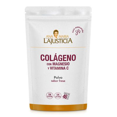 AML JUSTICIA COLAGENO CON MAGNESIO Y VITAMINA C 350 G DOYPACK SABOR FRESA