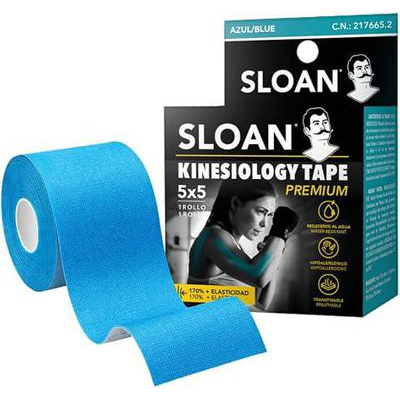 SLOAN KINESIOLOGY TAPE 1 ROLLO 5 M X 5 CM COLOR AZUL