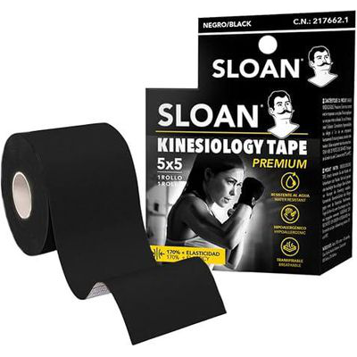 SLOAN KINESIOLOGY TAPE 1 ROLLO 5 M X 5 CM COLOR NEGRO