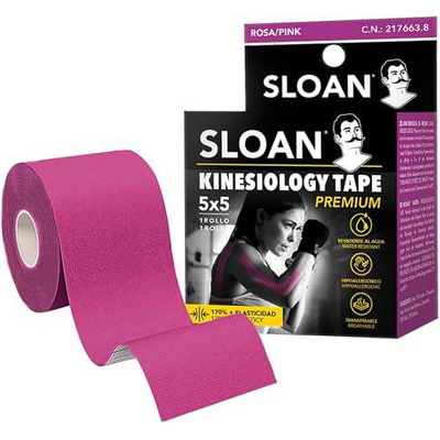 SLOAN KINESIOLOGY TAPE 1 ROLLO 5 M X 5 CM COLOR ROSA