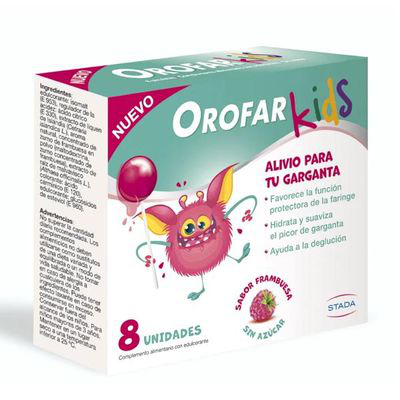 OROFAR KIDS 8 PIRULETAS SABOR FRAMBUESA