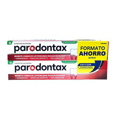 PARODONTAX SIN FLUOR PASTA DENTIFRICA 2 TUBOS 75 ML