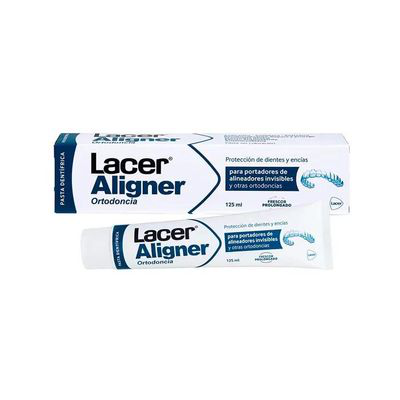 LACER ALIGNER ORTODONCIA PASTA DENTIFRICA SIN COLORACION 1 TUBO 125 ML SABOR MENTA
