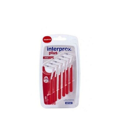 INTERPROX PLUS MINI CONICO 6 UNIDADES ROJO