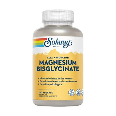 SOLARAY MAGNESIUM BISGLYCINATE 400MG 120 CAPSULAS